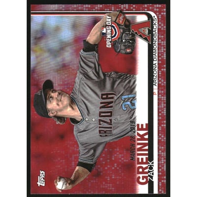 2019 Topps Opening Day Red Foil #12 Zack Greinke