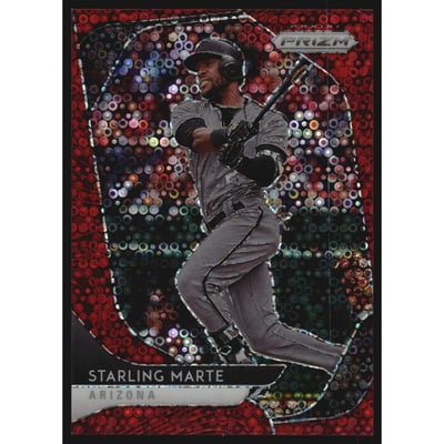 2020 Panini Prizm Prizms Red Donut Circles #41 Starling Marte