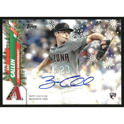 2020 Topps Walmart Holiday Autographs #HWAZG Zac Gallen/100