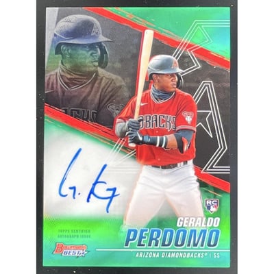 2021 Bowman Bowman's Best of 2021 Green #B21-GP Geraldo Perdomo RC Auto /99