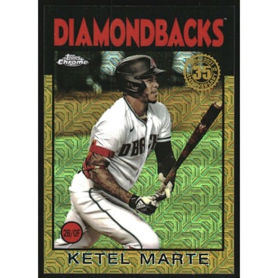 2021 Topps '86 Topps Silver Pack Chrome Series 2 Gold Refractors #86TC18 Ketel Marte
