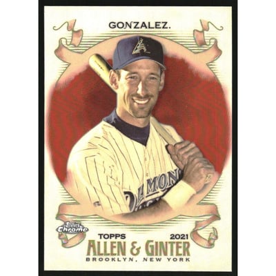 2021 Topps Allen and Ginter Chrome Orange Refractors #21 Luis Gonzalez