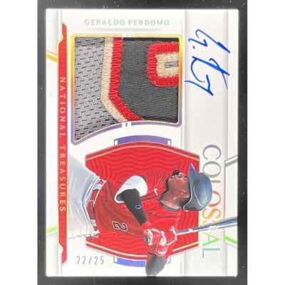 2022 National Treasures Colossal Material Holo Gold Geraldo Perdomo Auto /25