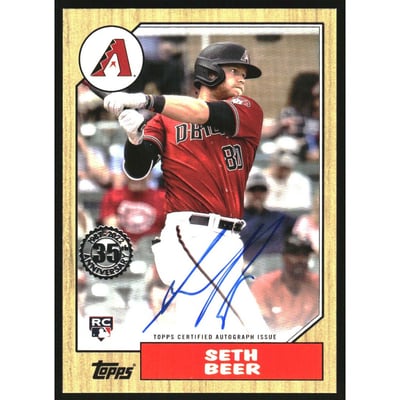 2022 Topps '87 Topps Autographs #87BASBE Seth Beer