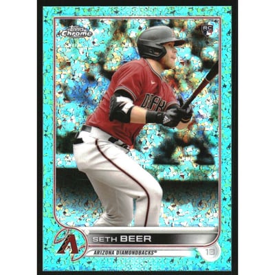 2022 Topps Chrome Aqua Mini-Diamond Refractors #186 Seth Beer