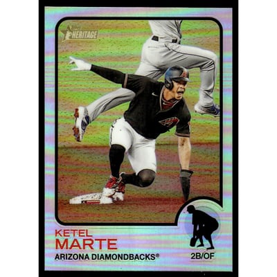 2022 Topps Heritage Chrome Refractors #163 Ketel Marte