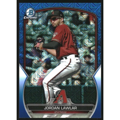 2023 Bowman Chrome Mega Box Prospects Blue Refractors #BCP247 Jordan Lawlar