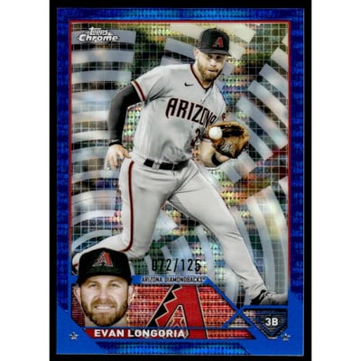 2023 Topps Chrome Blue Sonar Refractors #166 Evan Longoria