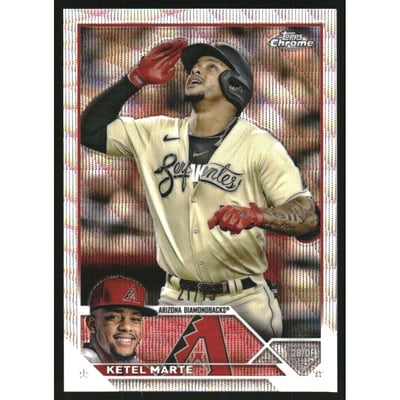 2023 Topps Chrome Blue Wave Refractors #130 Ketel Marte