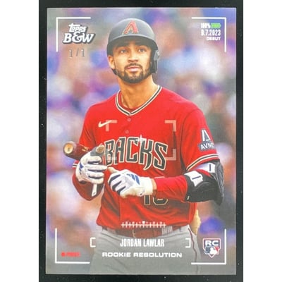2024 Topps Black & White Rookie Resolution Full Color #RR18 Jordan Lawlar RC 1/1