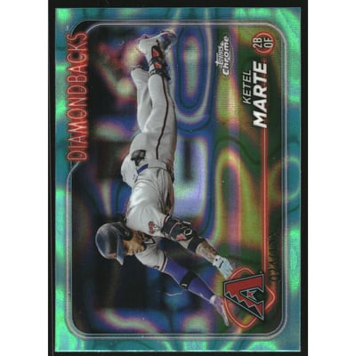 2024 Topps Chrome Aqua Lava Refractors #35 Ketel Marte