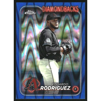 2024 Topps Chrome Blue RayWave Refractors #235 Eduardo Rodriguez