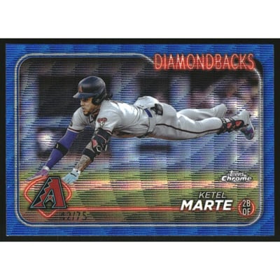 2024 Topps Chrome Blue Wave Refractors #35 Ketel Marte