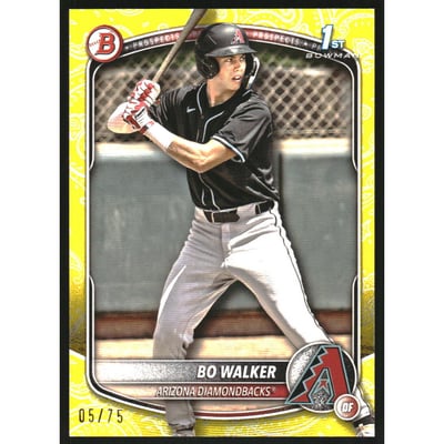 2025 Bowman Prospects Yellow Pattern #BP92 Bo Walker