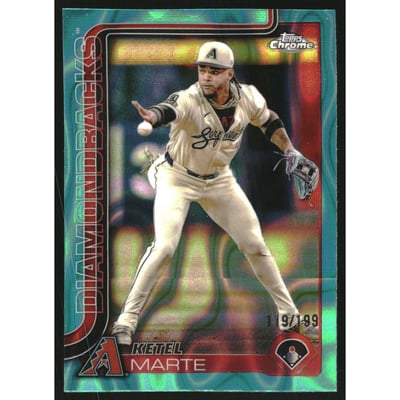 2025 Topps Chrome Aqua Lava Refractors #272 Ketel Marte