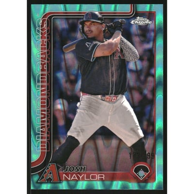 2025 Topps Chrome Aqua RayWave Refractors #15 Josh Naylor