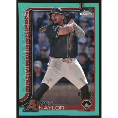 2025 Topps Chrome Aqua Refractors #15 Josh Naylor