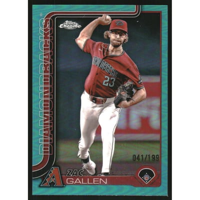 2025 Topps Chrome Aqua Refractors #4 Zac Gallen