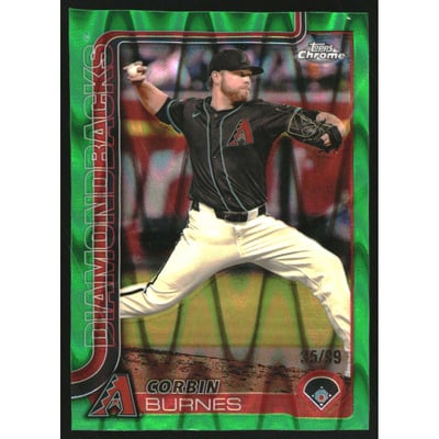 2025 Topps Chrome Green RayWave Refractors #17 Corbin Burnes