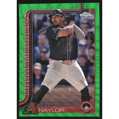 2025 Topps Chrome Green Wave Refractors #15 Josh Naylor