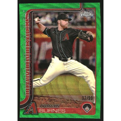 2025 Topps Chrome Green Wave Refractors #17 Corbin Burnes