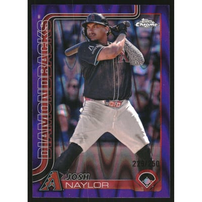 2025 Topps Chrome Purple RayWave Refractors #15 Josh Naylor