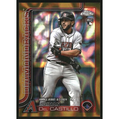 2025 Topps Chrome Update Gold Lava Refractors #USC92 Adrian Del Castillo