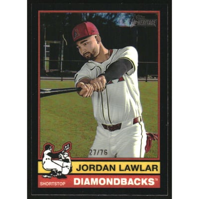 2025 Topps Heritage Chrome Black Refractors #26 Jordan Lawlar