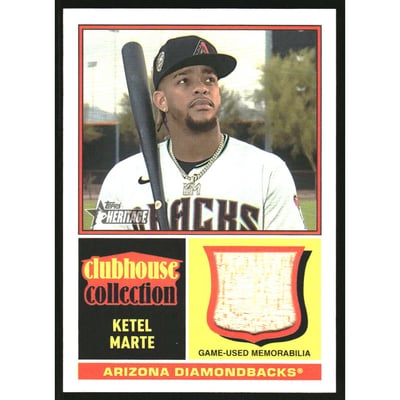 2025 Topps Heritage Clubhouse Collection Relics #CCRKM Ketel Marte