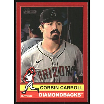 2025 Topps Heritage Red Border #232 Corbin Carroll