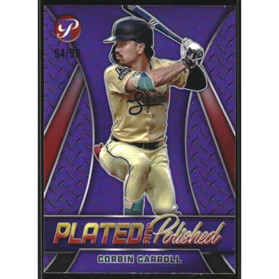 2025 Topps Pristine Plated and Polished Purple Refractors #PP37 Corbin Carroll