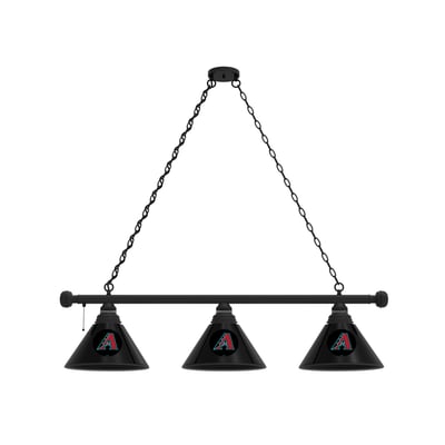 Arizona Diamondbacks 3-Shade Billiard Light with Black Fixture