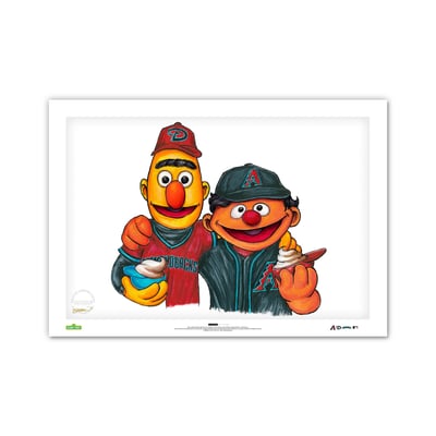 Arizona Diamondbacks Bert & Ernie Limited Edition 24" x 36" Sesame Street Art Print