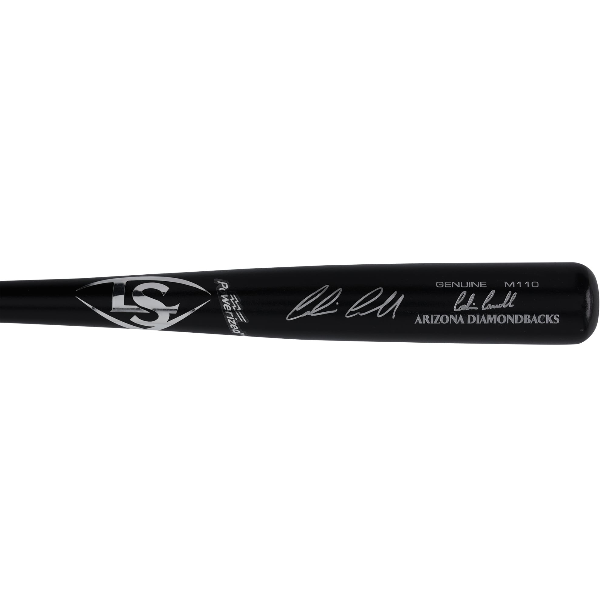 Batte de baseball noire Louisville Slugger autographiée par Corbin Carroll, Diamondbacks de l'Arizona