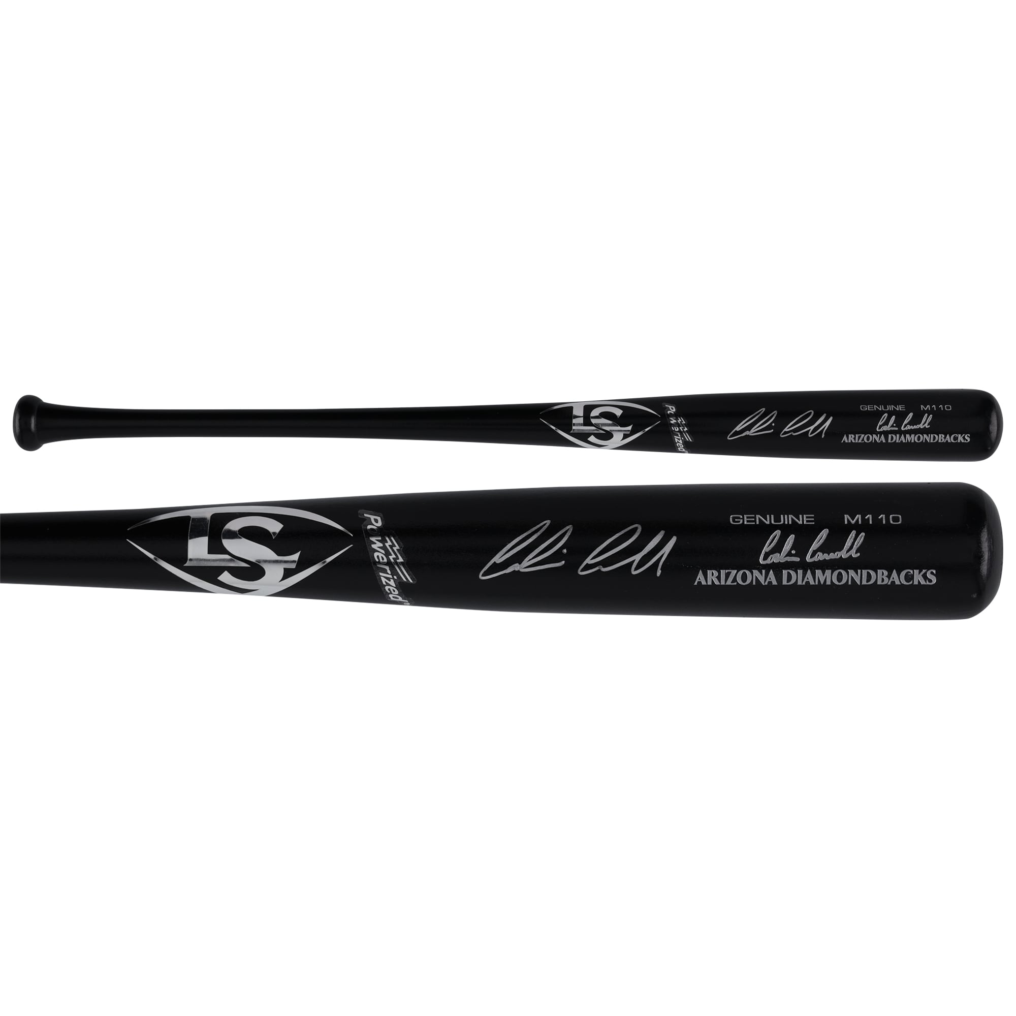 Batte de baseball noire Louisville Slugger autographiée par Corbin Carroll, Diamondbacks de l'Arizona