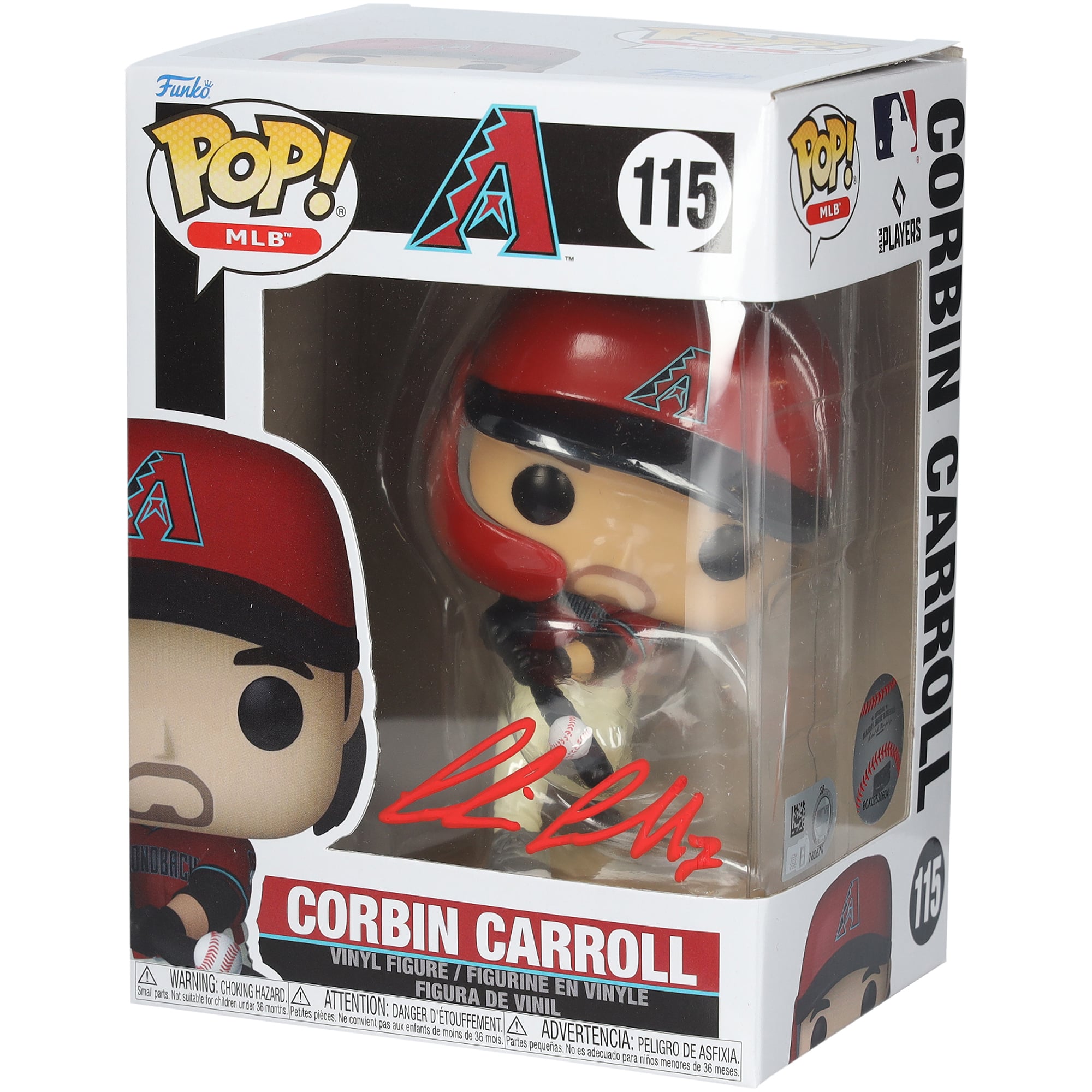 Figurine Funko Pop! autographiée de Corbin Carroll (Arizona Diamondbacks)