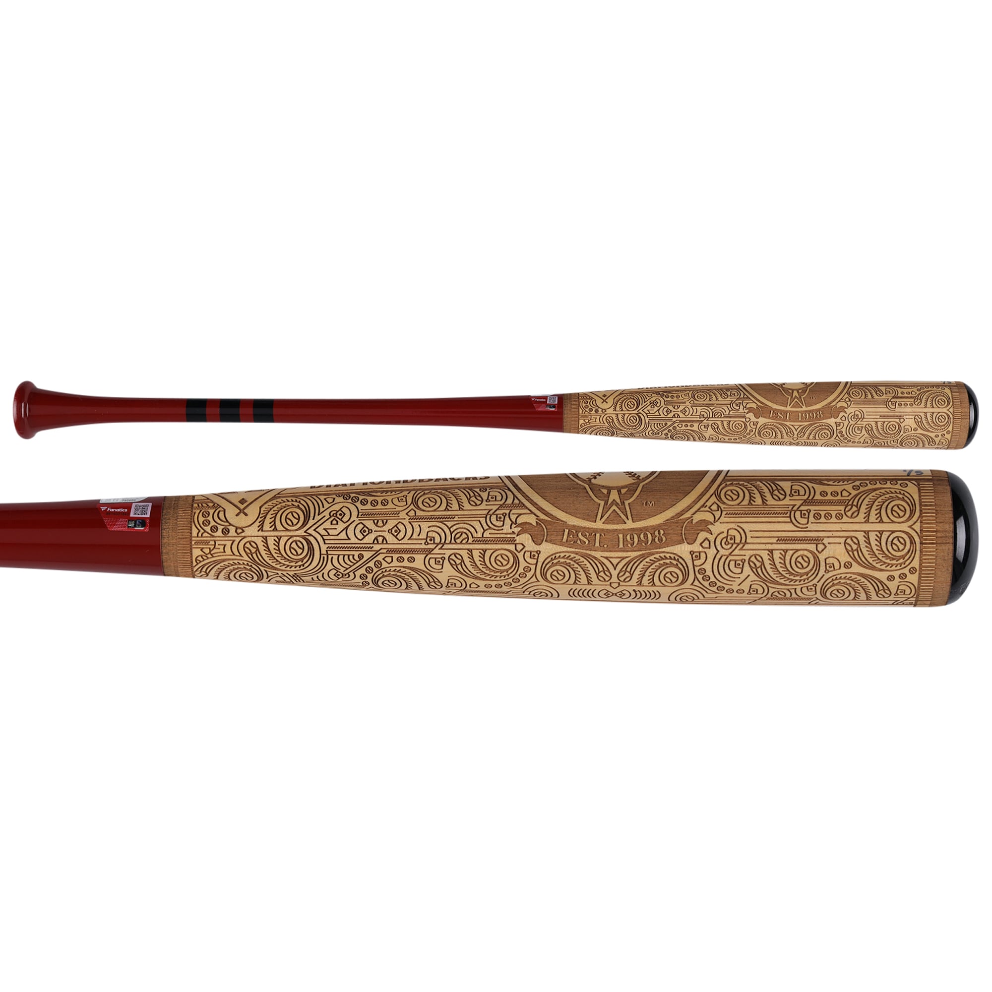 Bâton de baseball autographié par Corbin Carroll (Arizona Diamondbacks), série Pillbox Bat Company Mural, avec inscription « 23 NL ROY » - Édition limitée n° 1/5