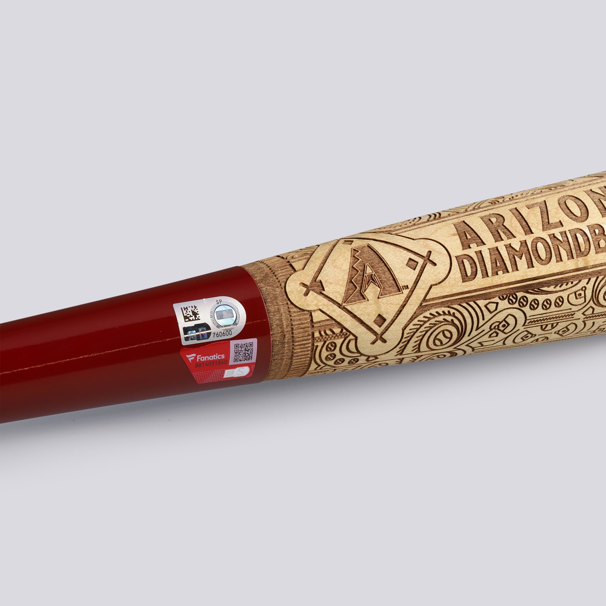 Bâton de baseball autographié par Corbin Carroll (Arizona Diamondbacks), série Pillbox Bat Company Mural, avec inscription « 23 NL ROY » - Édition limitée n° 1/5