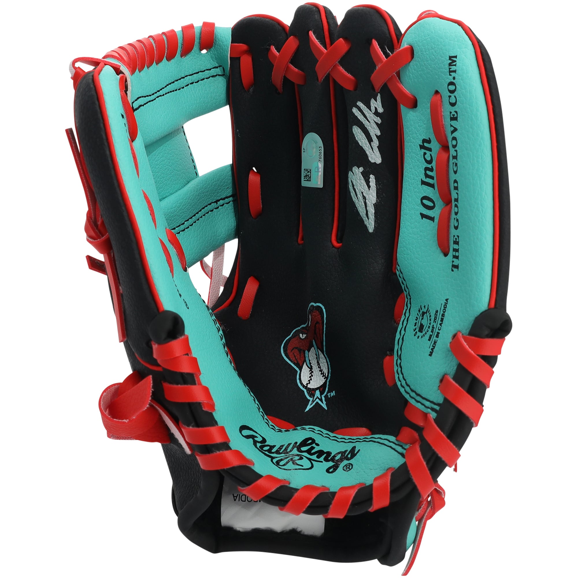 Corbin Carroll Arizona Diamondbacks Autographed Rawlings 10" Collectible Team Logo Glove