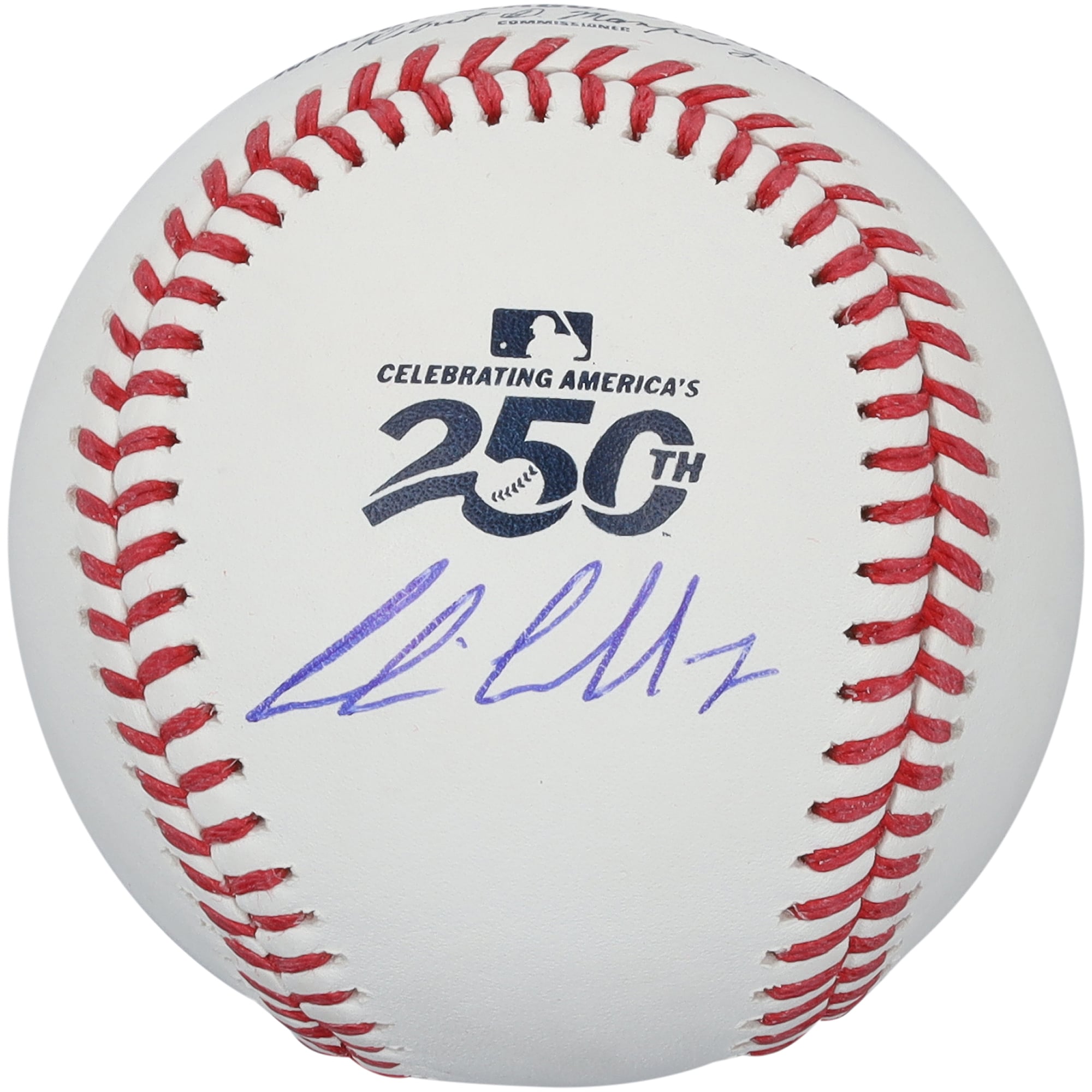Balle de baseball autographiée par Corbin Carroll des Arizona Diamondbacks, logo du 250e anniversaire des États-Unis.
