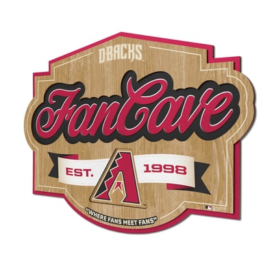 Arizona Diamondbacks IDNA 12.5" x 17" Fan Cave Sign
