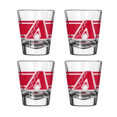 Arizona Diamondbacks Logo Brands Four-Piece Stripe Shot Glass Set