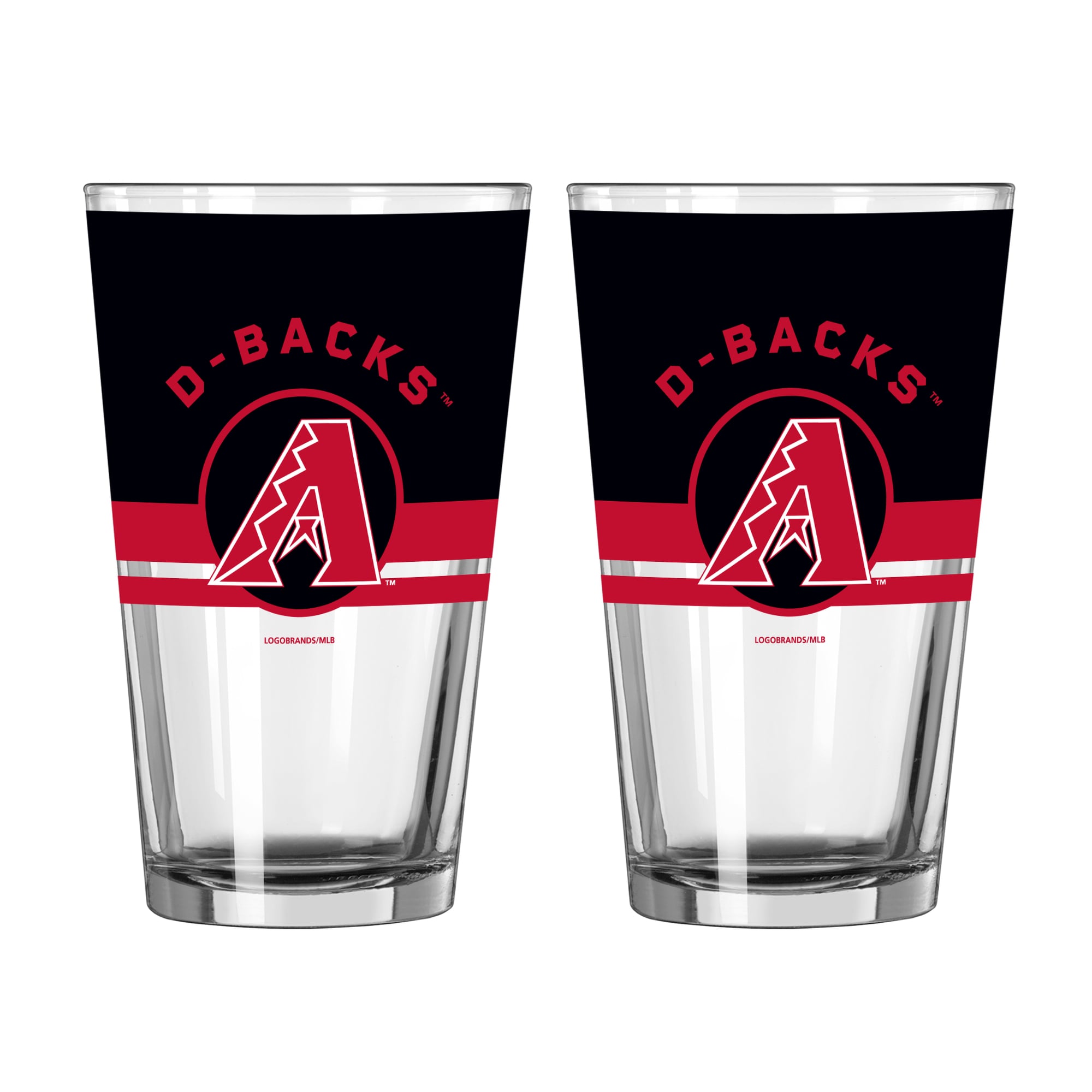 Ensemble de deux verres à bière Horizon 473 ml (16 oz) Logo Brands Arizona Diamondbacks
