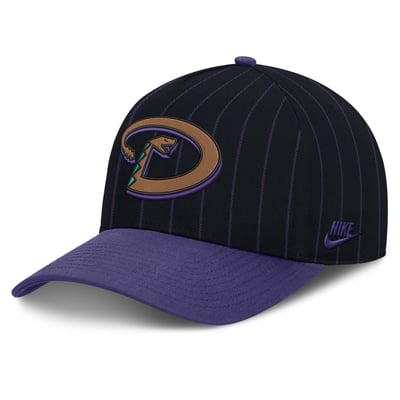 Arizona Diamondbacks Nike Male Cooperstown Rise A-Frame Adjustable Hat - Black/Purple