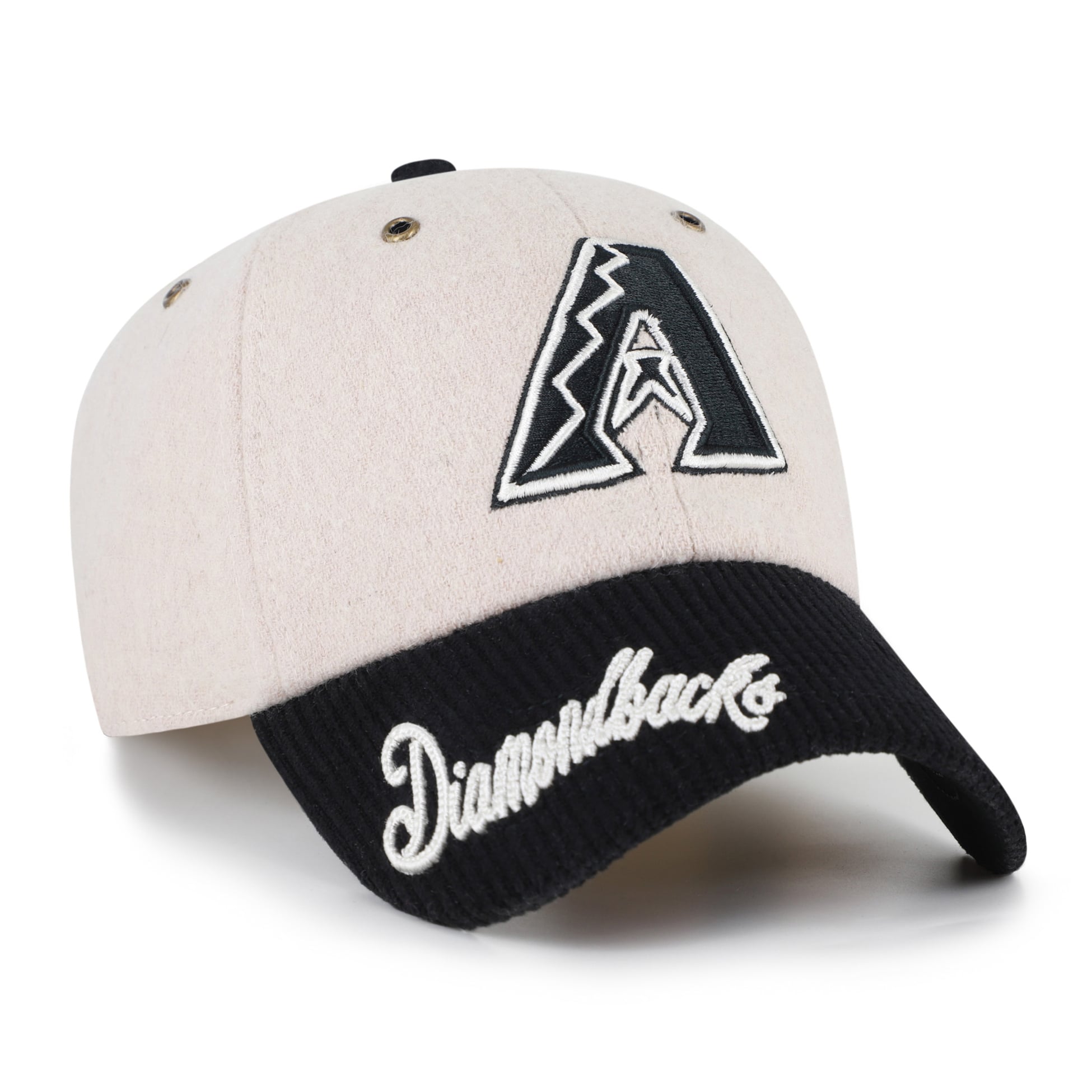 Casquette ajustable Arizona Diamondbacks « 47 » naturelle/noire, modèle « Rope Script Clean Up » pour homme