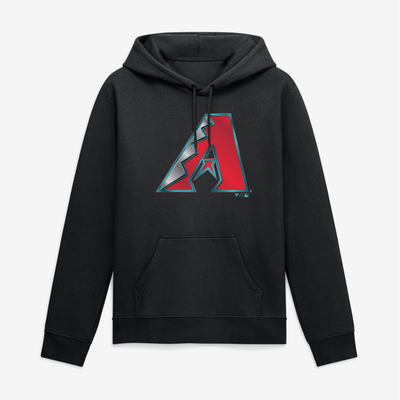 Arizona Diamondbacks Big & Tall Metallic Mascot Hoodie - Black