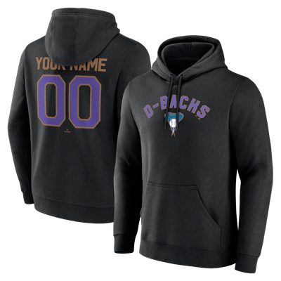Arizona Diamondbacks Cooperstown Collection Winning Streak Personalized Name & Number Hoodie - Black