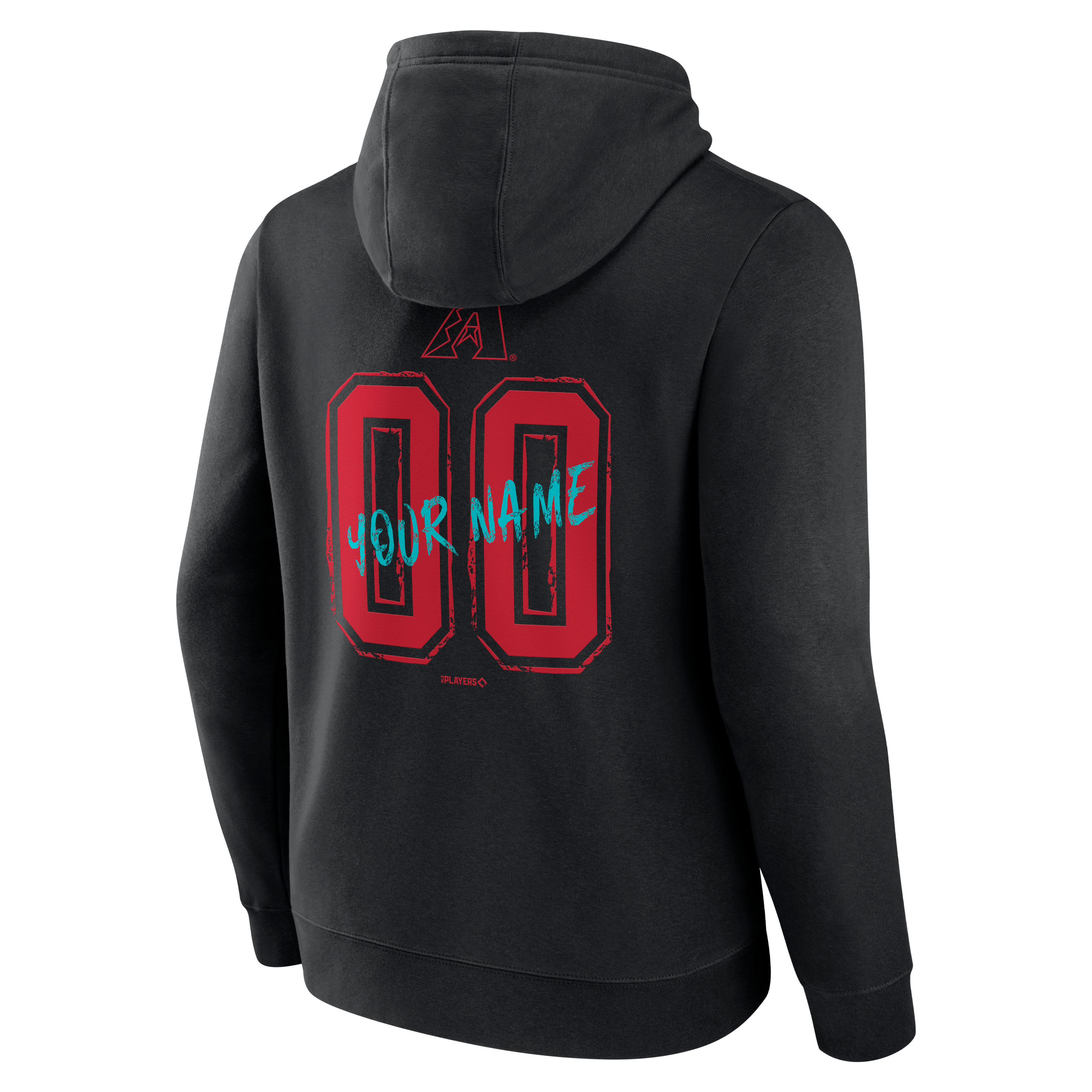 Men's Black Arizona Diamondbacks Hustle Personalized Name & Number Hoodie