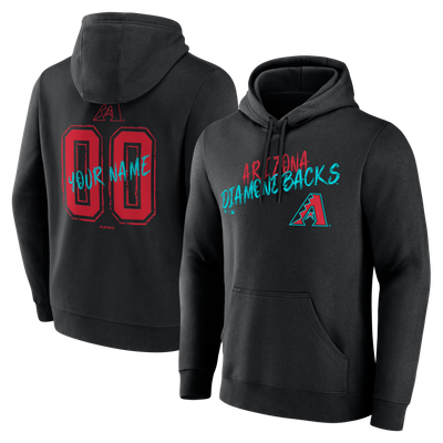 Arizona Diamondbacks Hustle Personalized Name & Number Hoodie - Black