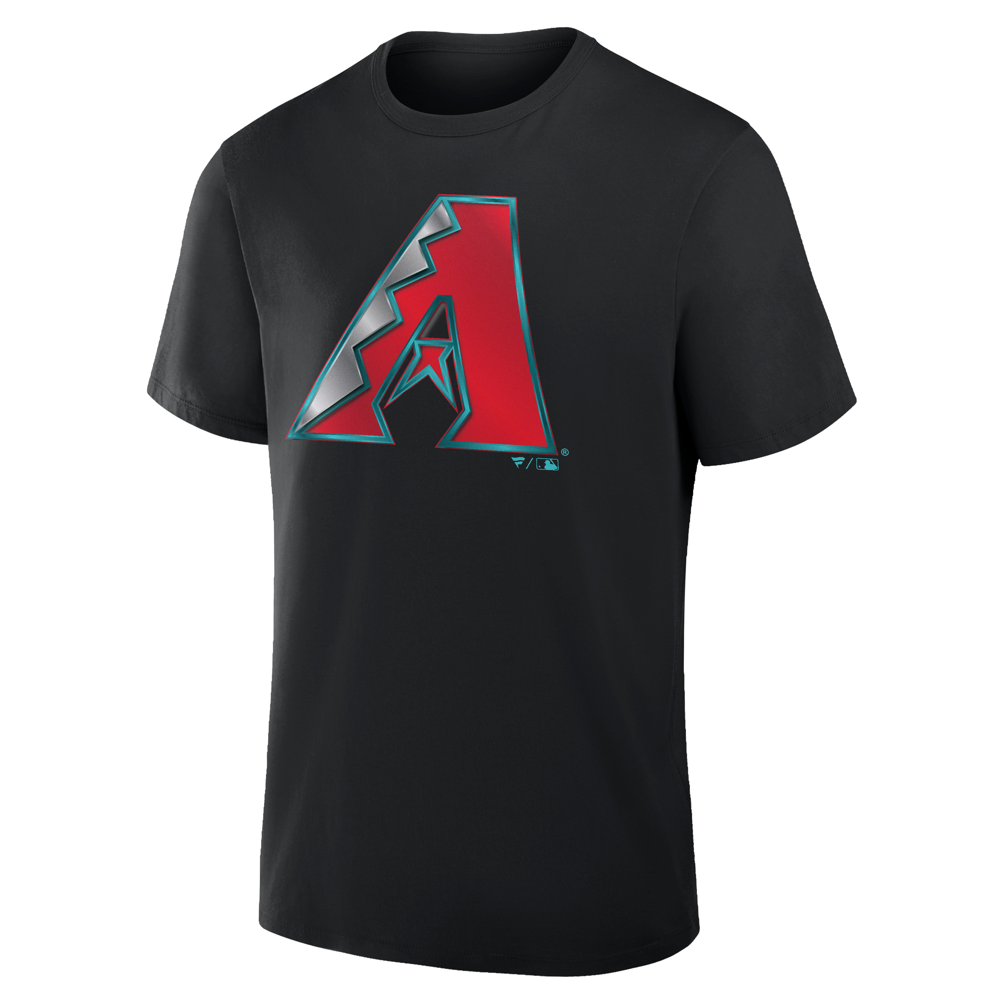 T-shirt noir pour homme avec mascotte métallique des Arizona Diamondbacks